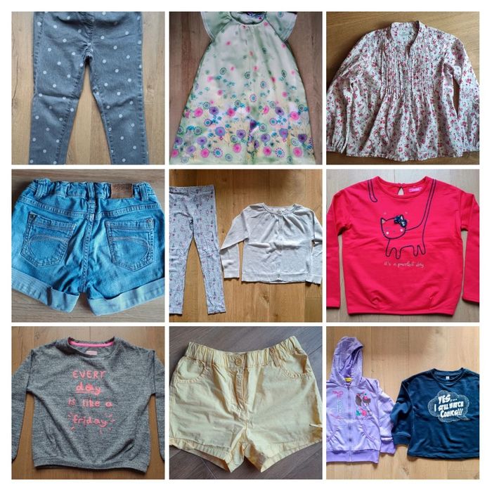 Zestaw ubrań dla dziewczynki, rozmiar 116-122