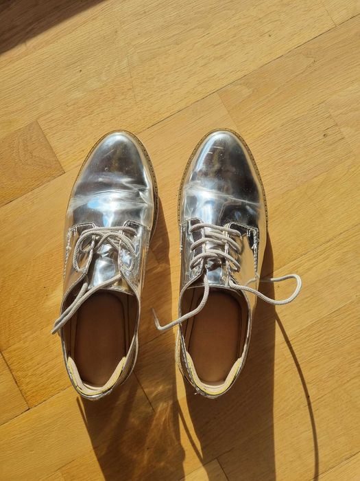 buty damskie srebrne 38