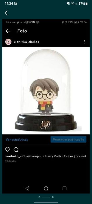 Almofada, LED, Carteira de Harry Potter
