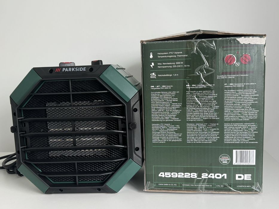 Тепловентилятор керамічний обігрівач 3000Вт Parkside