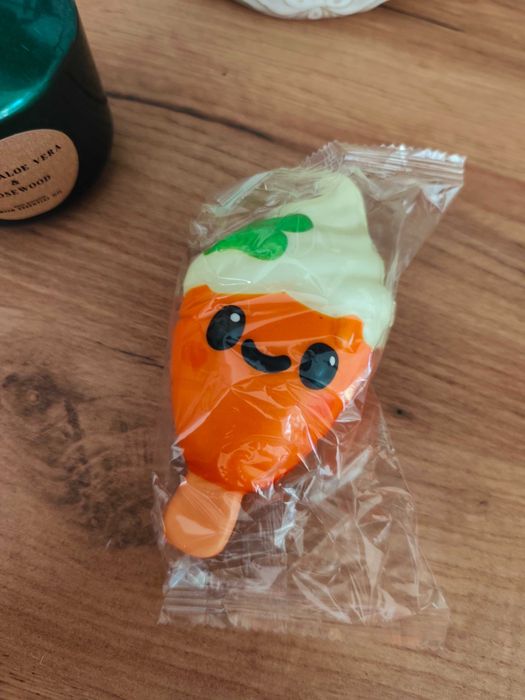 Gniotek lód na patyku Squishy deser pomarańczowy kawaii antystresowy marchewka