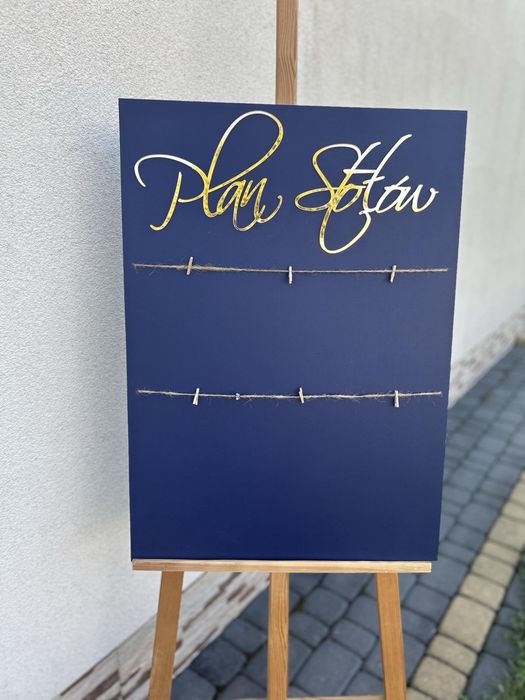 Plan stołów granatowy