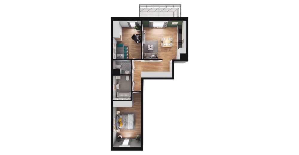 3-pokojowe mieszkanie 61m2 + balkon Bez Prowizji