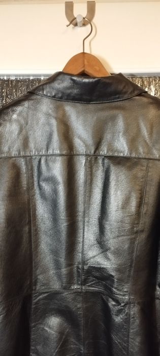 Płaszcz skórzany czarny skóra naturalna goth alternative grunge alt st
