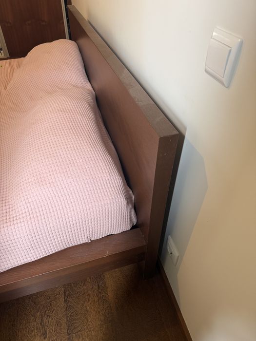 Cama de Casal IKEA Malm 160x200 cm - completa - Castanho Claro -