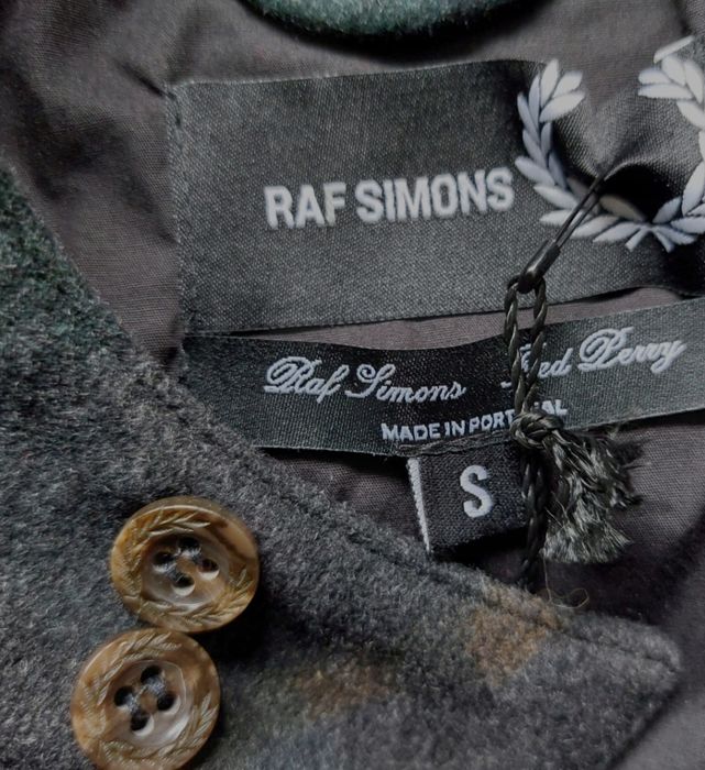Raf Simons x Fred Perry nowa kurtka męska harington wełna r. S