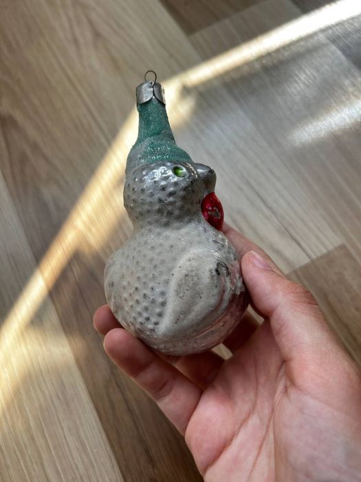 Новорічні іграшки петушок антикваріат 2 шт