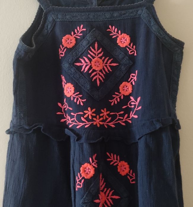 Sukienka granatowa boho rozm. 134/140