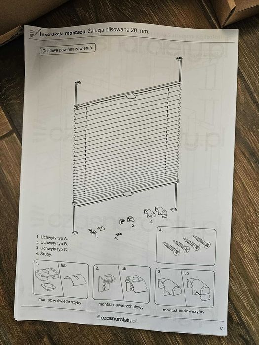 Roleta plisowana - nowa