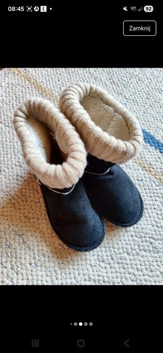 Modne dziewczęce ocieplane kozaczki zimowe viralowe