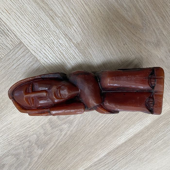Duża stara świeca 23 cm jak rzeźba