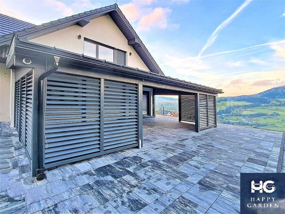 Zadaszenie tarasu z zabudową boczną --Szybka Realizacja--