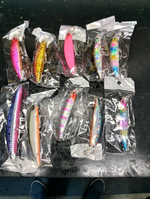 10 Amostras pesca robalo novas 30g para lançamento longo