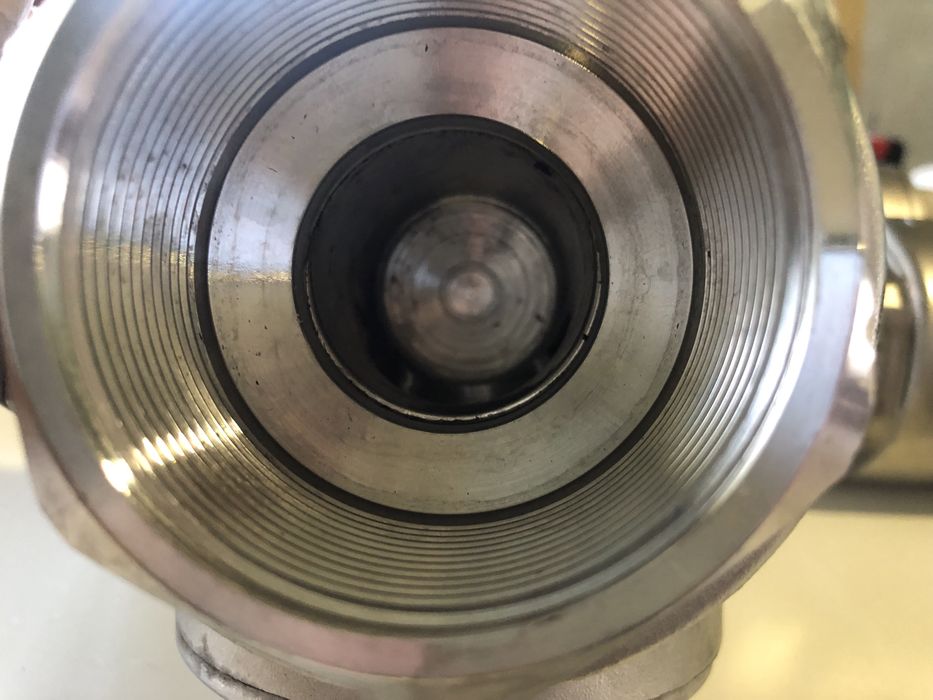 Кран шаровий, L-образний, AISI-304 стендові зразки 2 дюйми