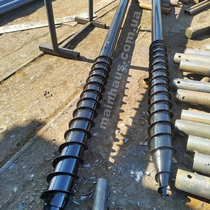 Ø89mm довжина 2м фарбований геошуруп свая винтовая під SIP будинкu