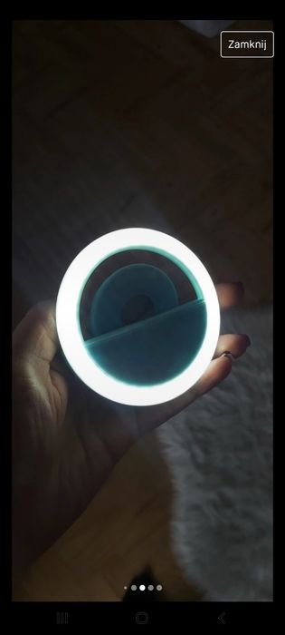 Lampa pierscien  led swiatlo do selfie sinsay flash