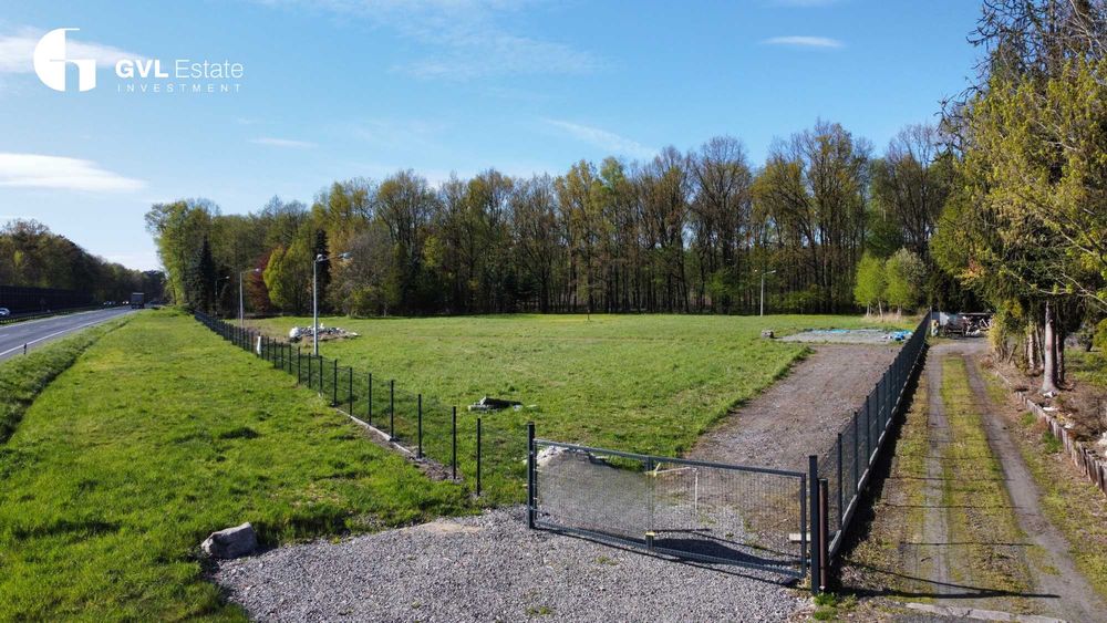 Działka usługowa 2000-6000 m² przy trasie DK1 - Ogrodzona i oświetlona - Widok 4