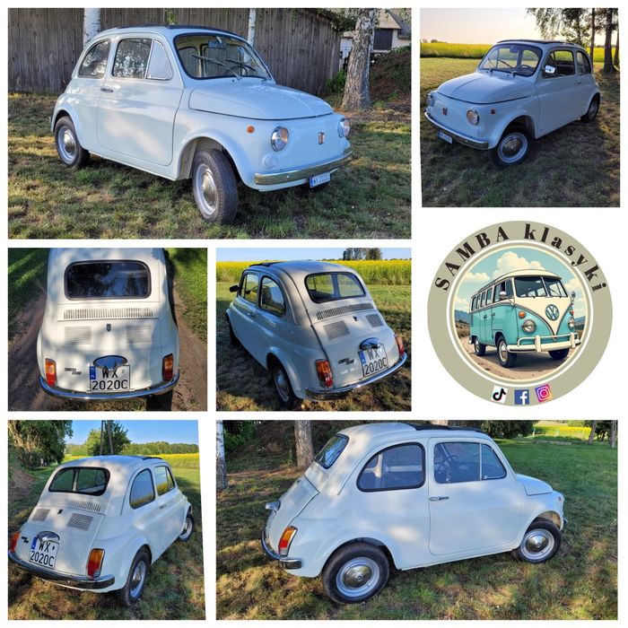 Fiat 500-Auto do ślubu, filmu, na sesje świąteczne, SAMBA klasyki
