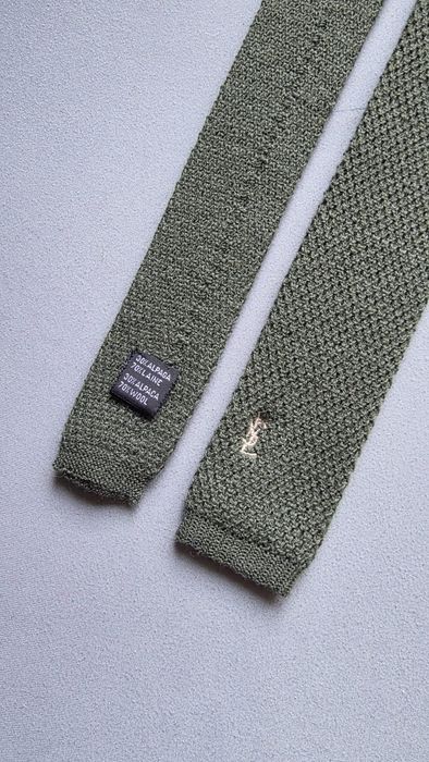 Krawat knit wełniany alpaka YVES SAINT LAURENT