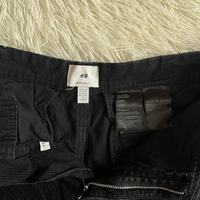 Вельветові H&M класичні вільні широкі короткі штани брюки