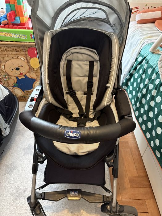 Trio Chicco Living completo – Alcofa + Ovo + Carrinho + Base