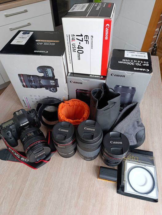 Canon EOS 6D з об'єктивами 24-105 f4L, 17-40 f4L, 100 f2.8L, 70-300II