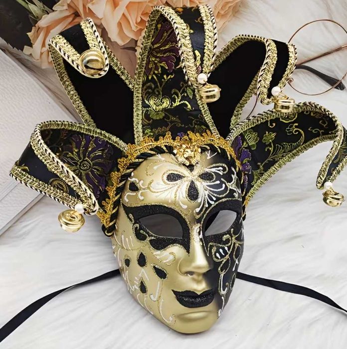 MASKI WENECKIE (2x maski weneckie - 1x fiolet, 1x czarna)