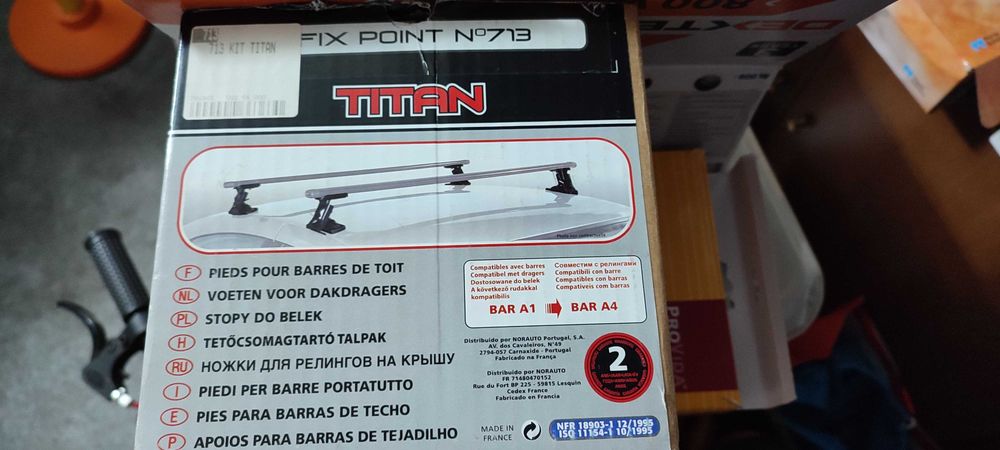 Apoios para Barras  tejadilho viatura