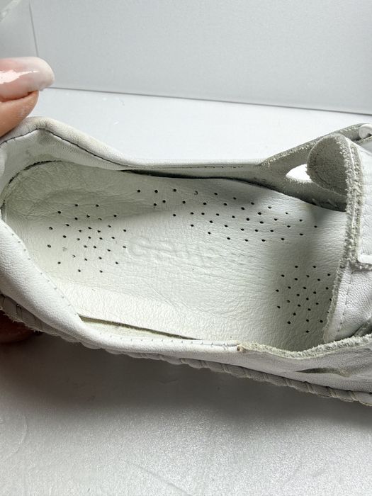 Półbuty skórzane białe Gemini r. 37  typu slip-on / komfortowe