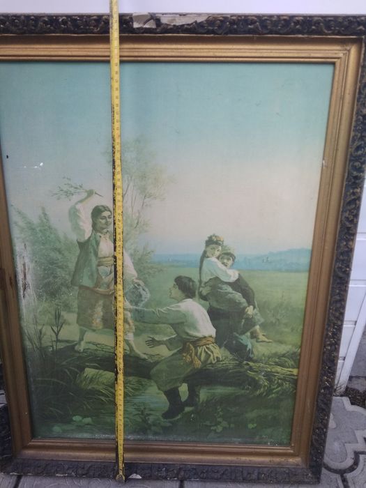 Картина "На кладке" 1981 г.