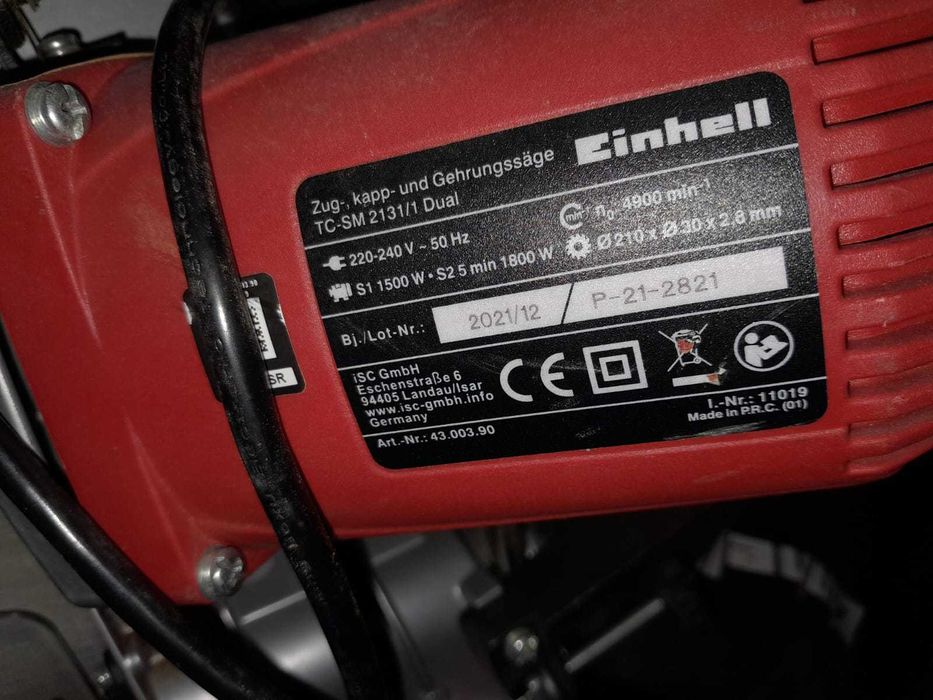 Serra de meia esquadria 1500 W 210 mm Einhell TC-SM 2131/1 Dual