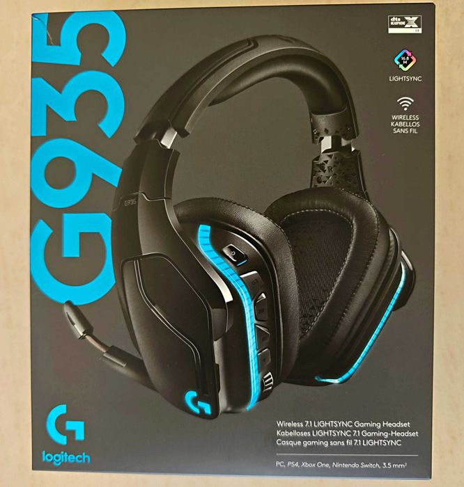Logitech G935 Gamer, Wireless 7.1 Surround Lightsync