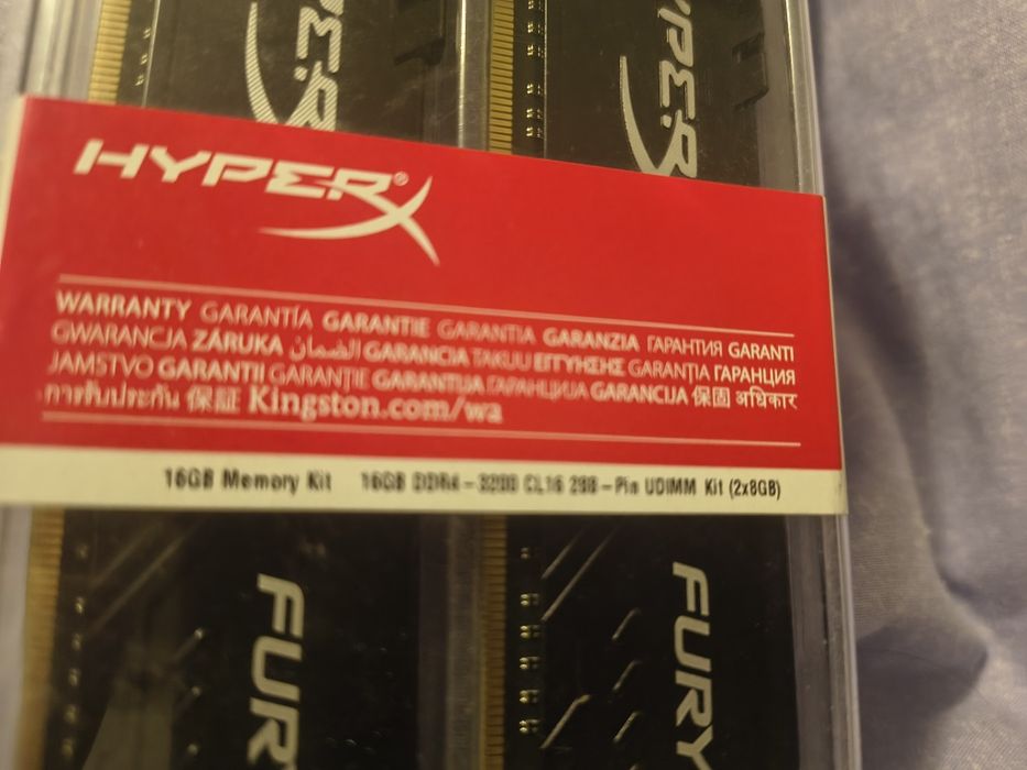 Hyperx Fury ddr4 3200 CL16 (2x8) novas