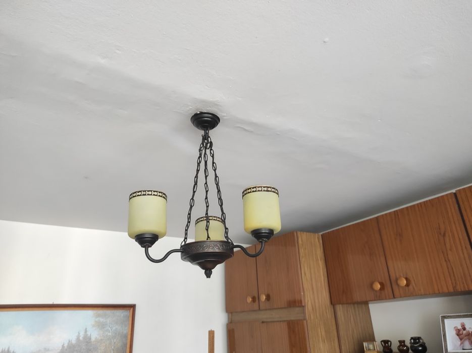 Żyrandol i kinkiet lata 70-te