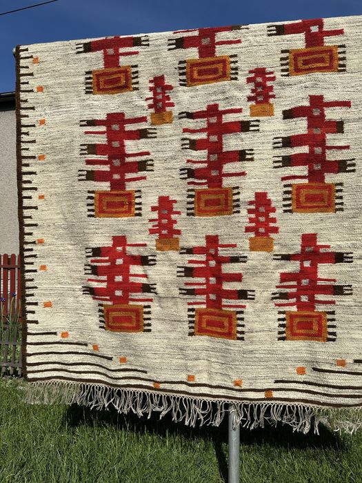 Welniany kilim  Piotr Grabowski lata 70