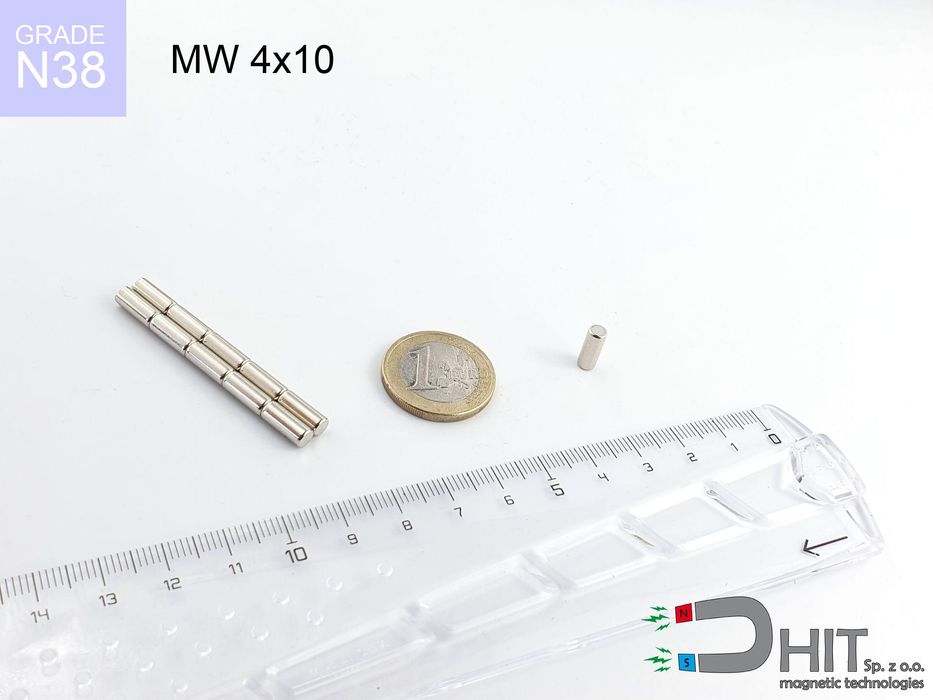 MW 4x10 [N38] - walec magnetyczny neodymowy 63 szt.