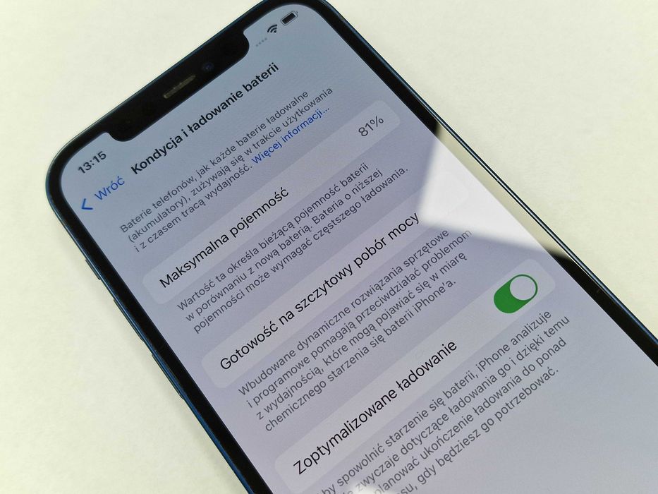 Iphone 12 128GB/ Blue/ Bat 81%/ Grade B/ Gwarancja + ładowarka