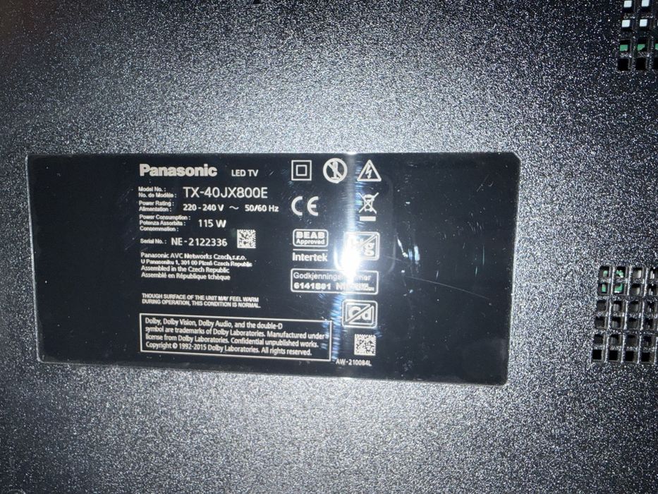 Телевізор Panasonic TX-40JX800E з Німеччини