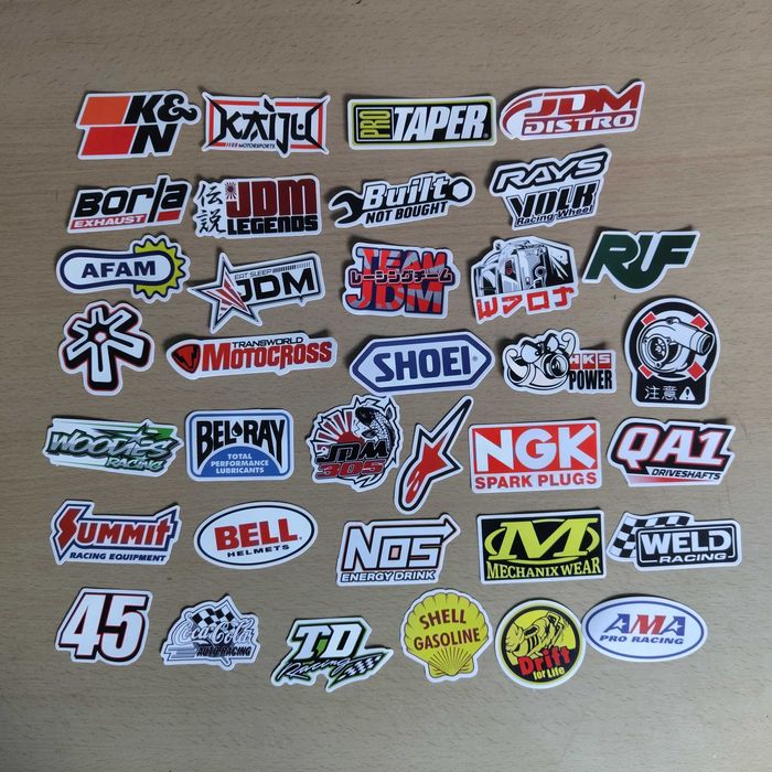 100 Autocolantes Motas Motard Drift