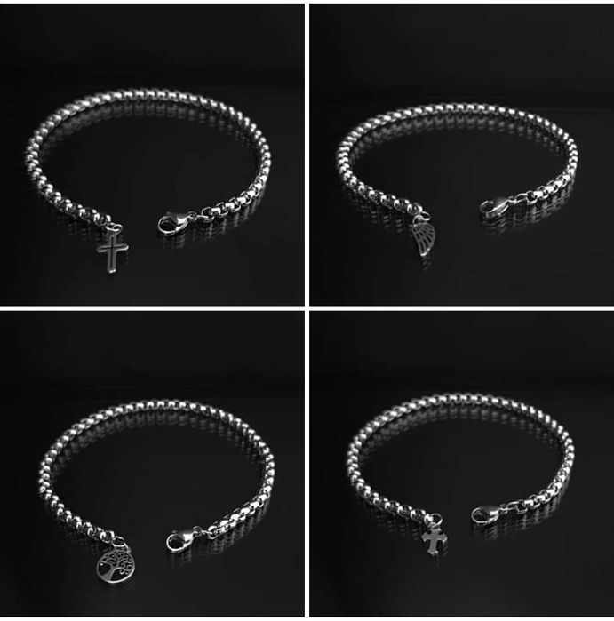 Pulseiras pulseira masculina aço inoxidável 316L motard