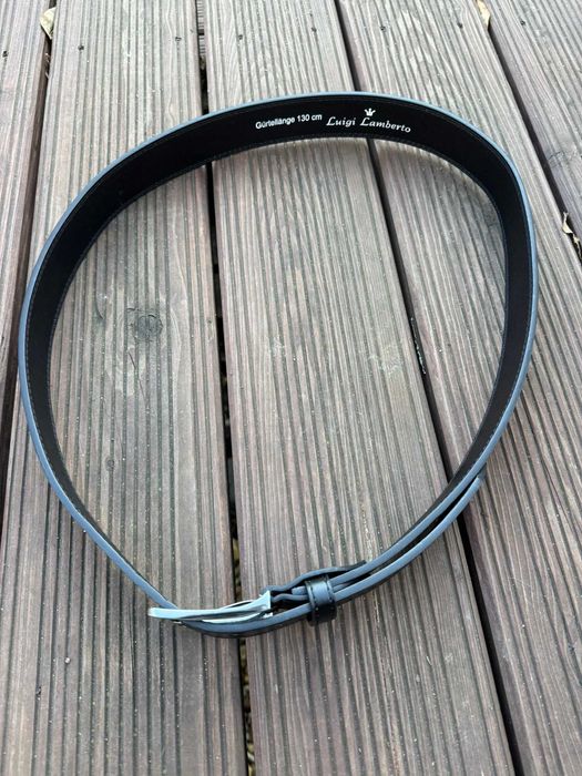 czarny męski skórzany pasek Leather belt