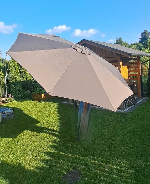 Parasol klasyczny Songmics szary 340 x 246 cm