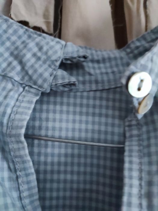 Camisa Vichy em azuis