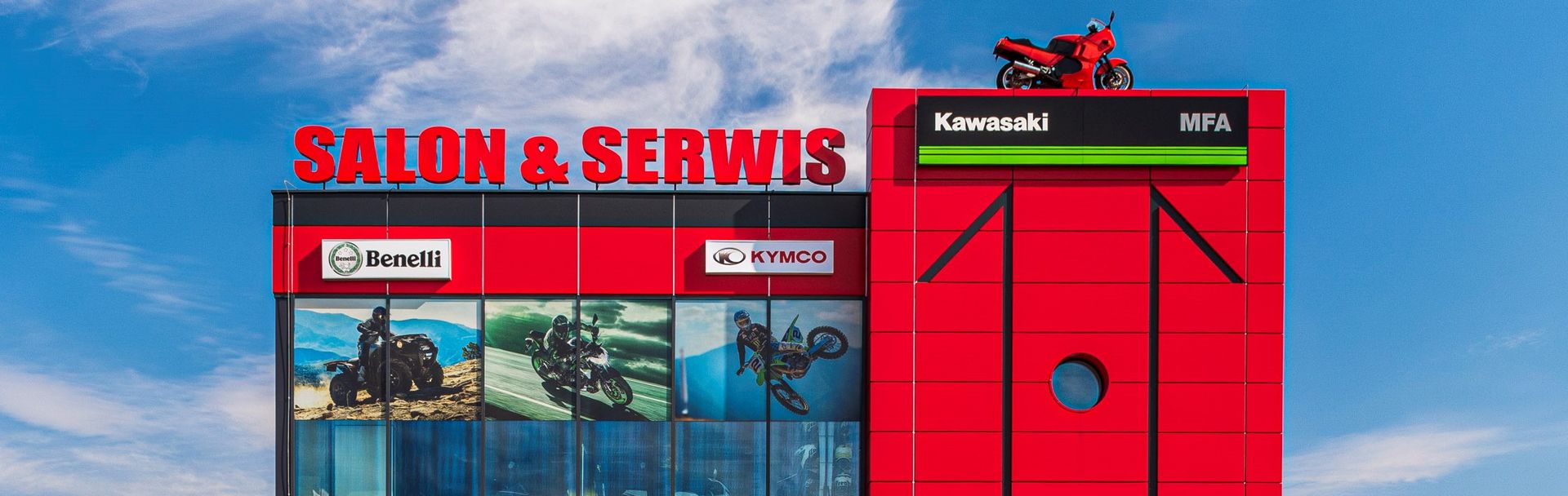 Motocyklowa Fabryka Adrenaliny - Kawasaki Warszawa Łazy top banner