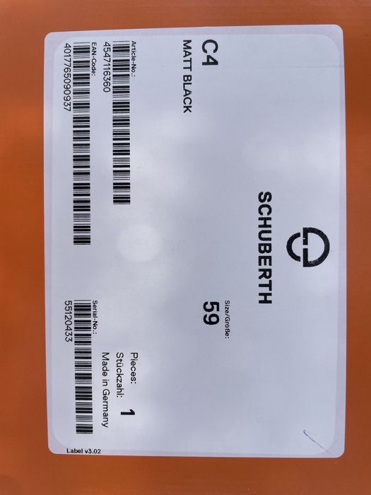 Capacete Schuberth C4 Preto Mate. Tamanho 59 (L)
