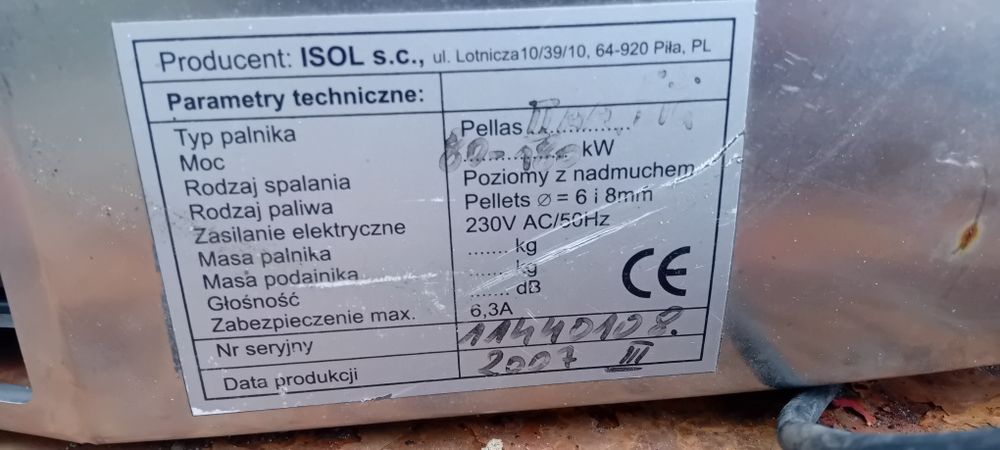 Palnik peletowy pelet   pellas 80 / 180 kw do pieca c.o