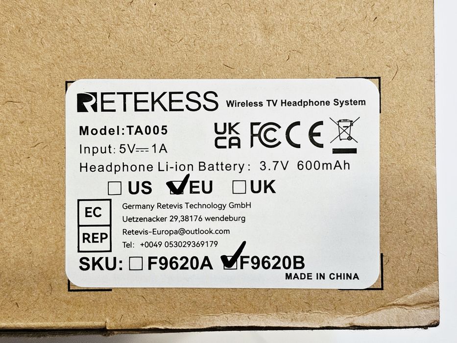 Бездротові навушники RETEKESS TA005