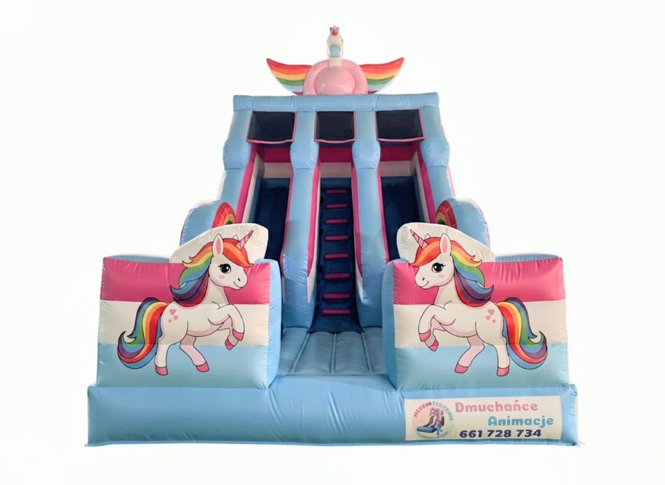 Dmuchaniec wynajem zjeżdżalnia Jednorożec zamek  *Animacje