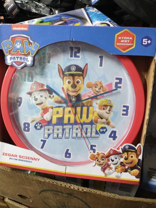 Nowy zegar dla dziecka na ścianę psi patrol
