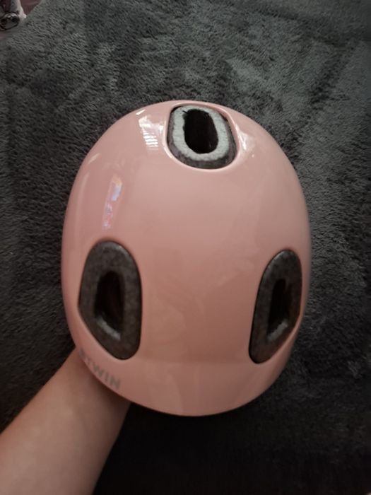 Kask rowerowy dla dziewczynki rozmiar XXS obwód 44-49cm  pudrowy  róż